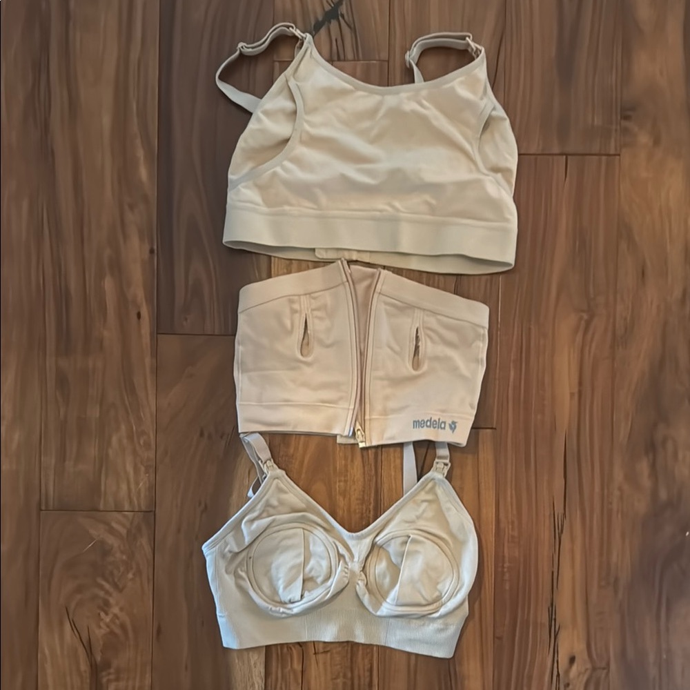 Medela hands free pumping bra (S) + bundled extras